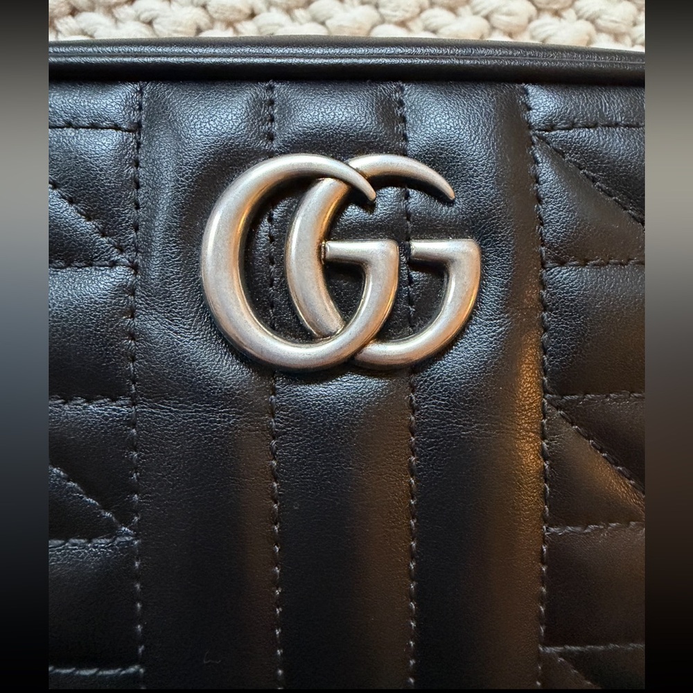 Gucci Matelasse Aria Mini Marmont Crossbody Bag - Picture 7 of 9